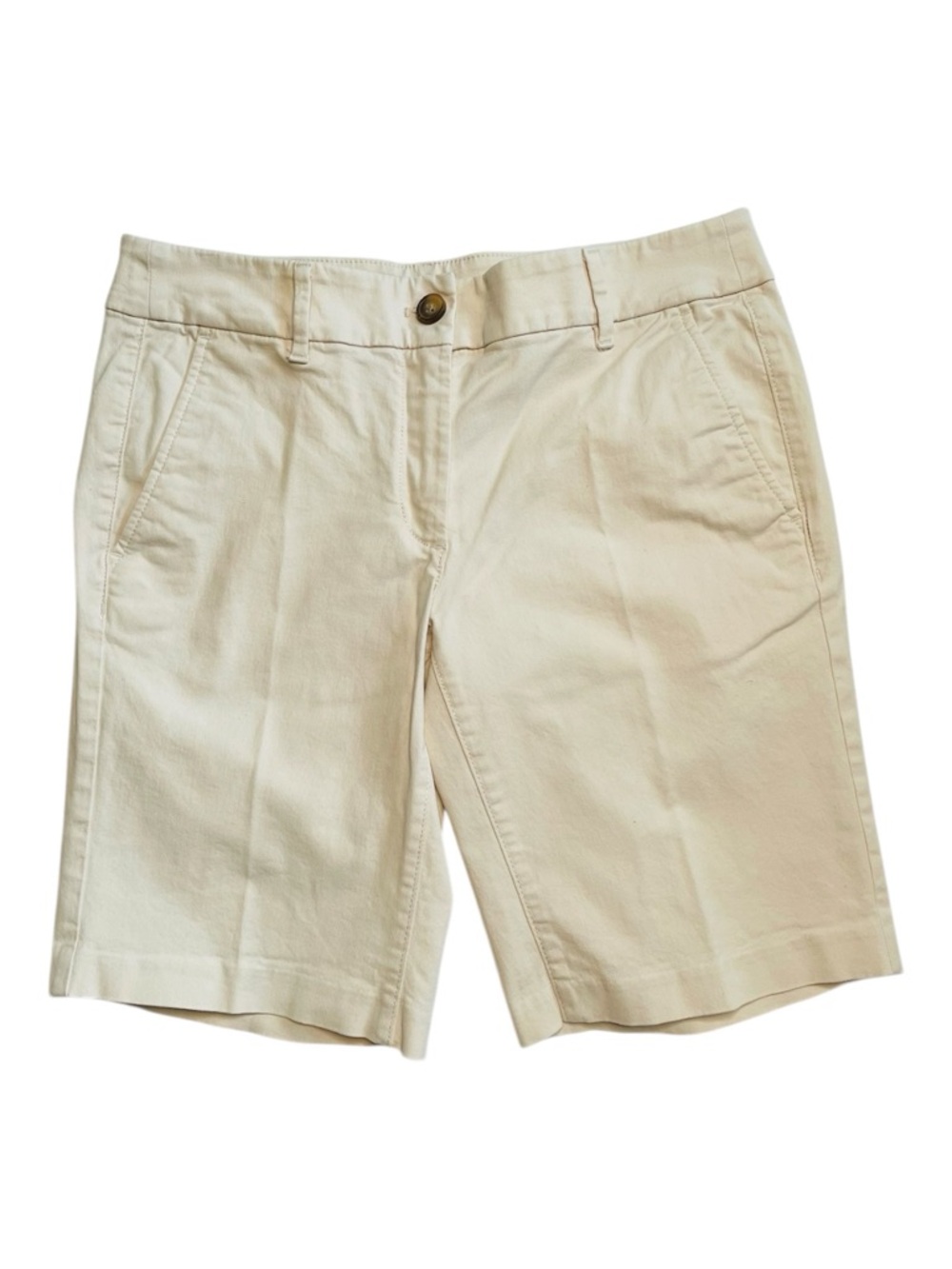 LOFT Outlet Bermuda Walking Shorts Stretch Cream Size 6